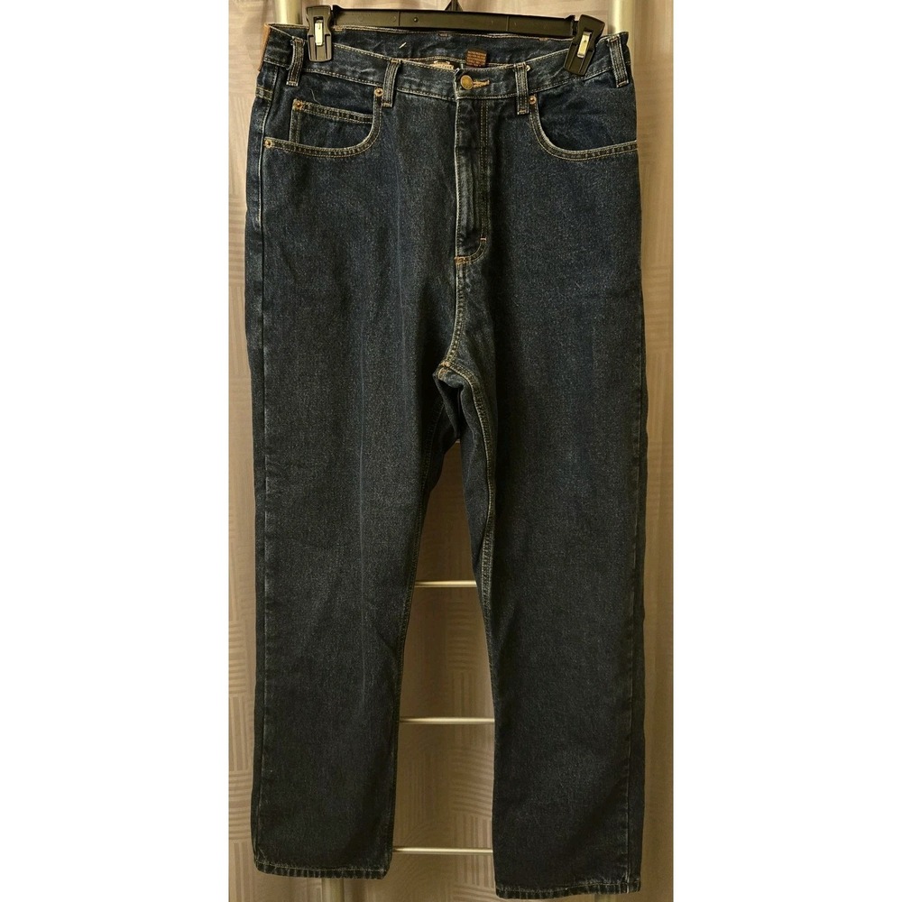 Guide Gear Women's 16 Flannel Lined Jeans Relaxed High Rise Blue Denim Work Pant